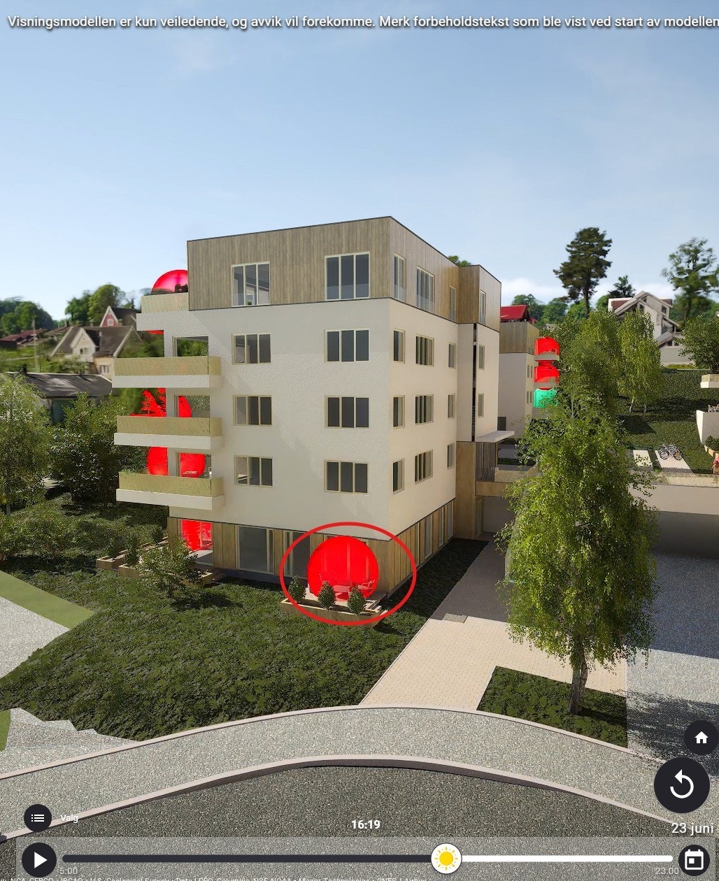 Kunstnerisk illustrasjon. Bilde lånt av Selvaag Bolig. Sol til. Galleribilde