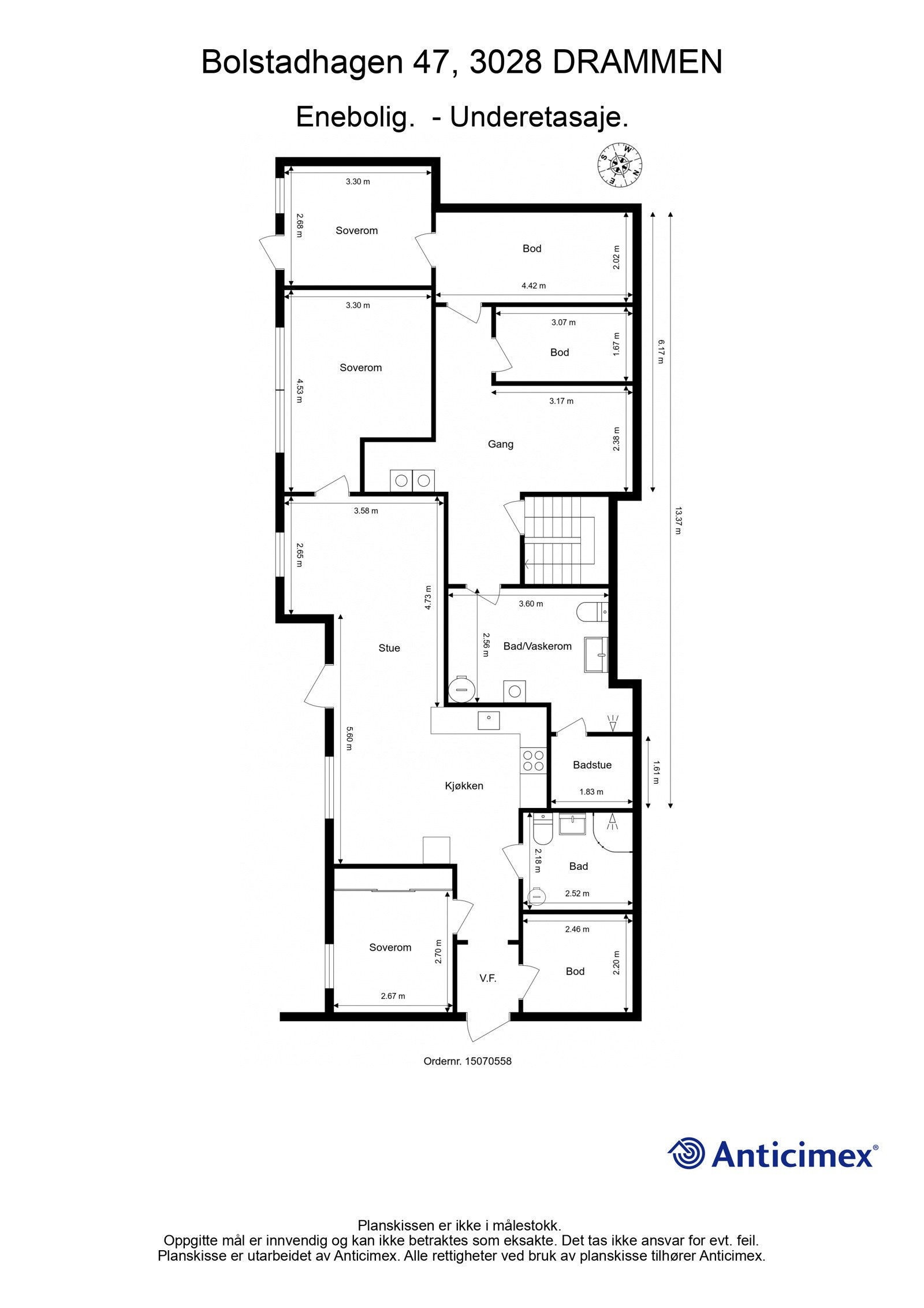 Plantegning - Underetasje Galleribilde