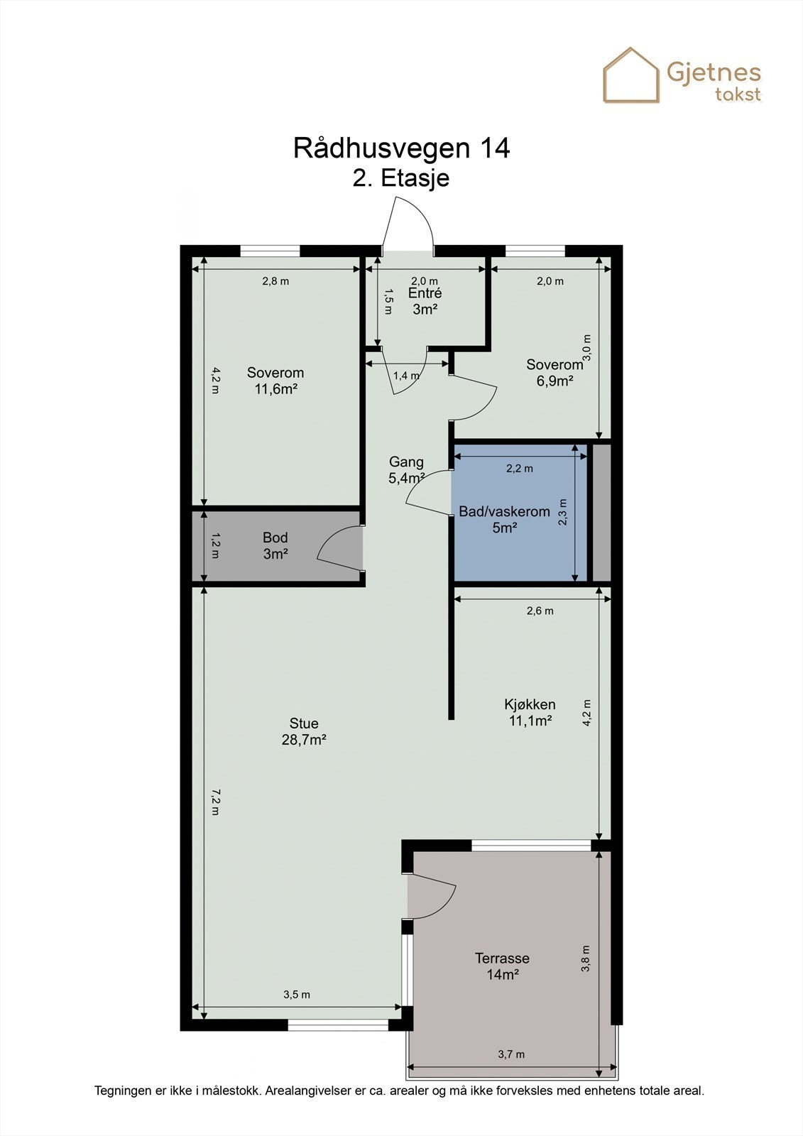 Planskisse 2. etasje Galleribilde