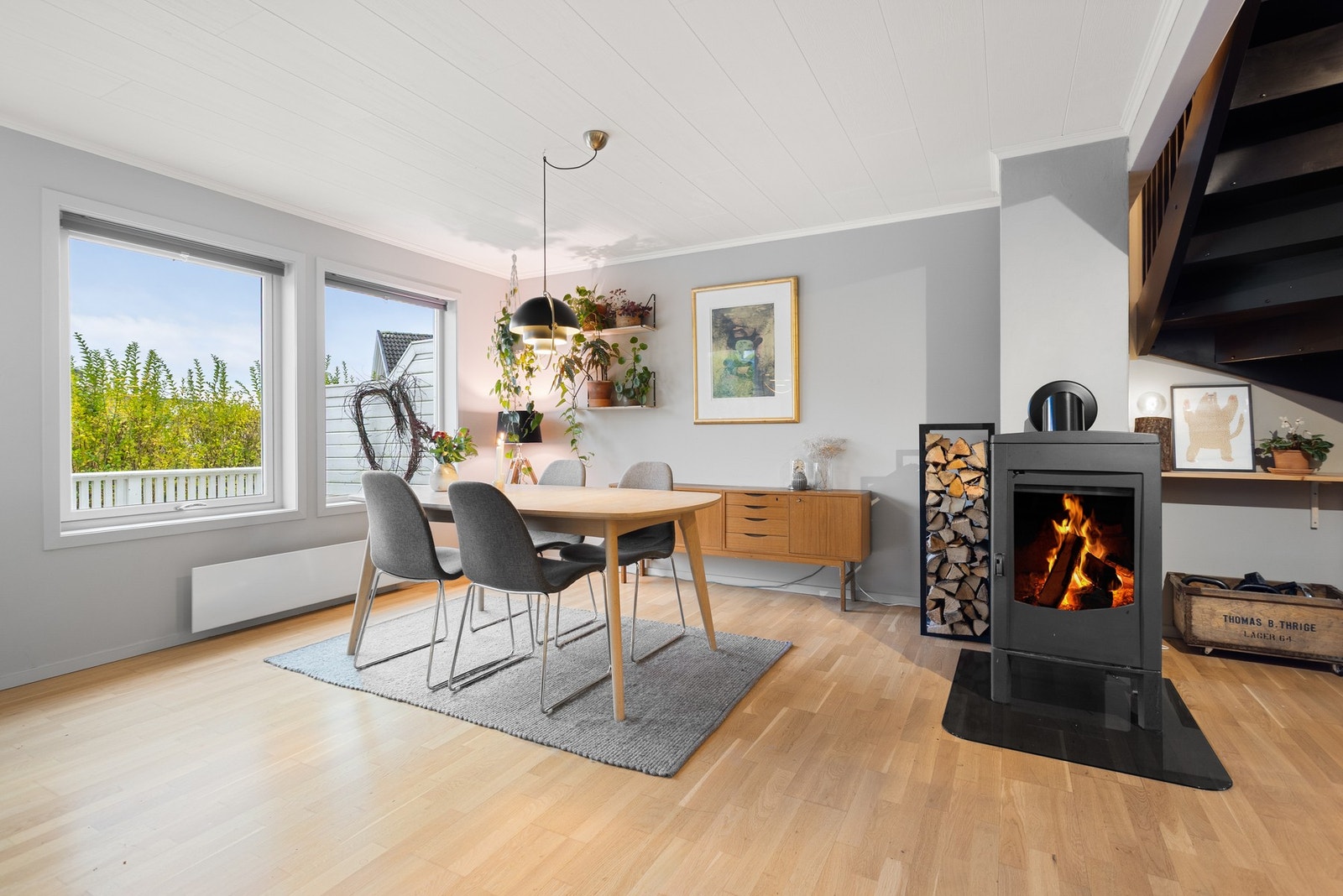 Vedovn som gir god varme på ekstra kalde dager. Galleribilde