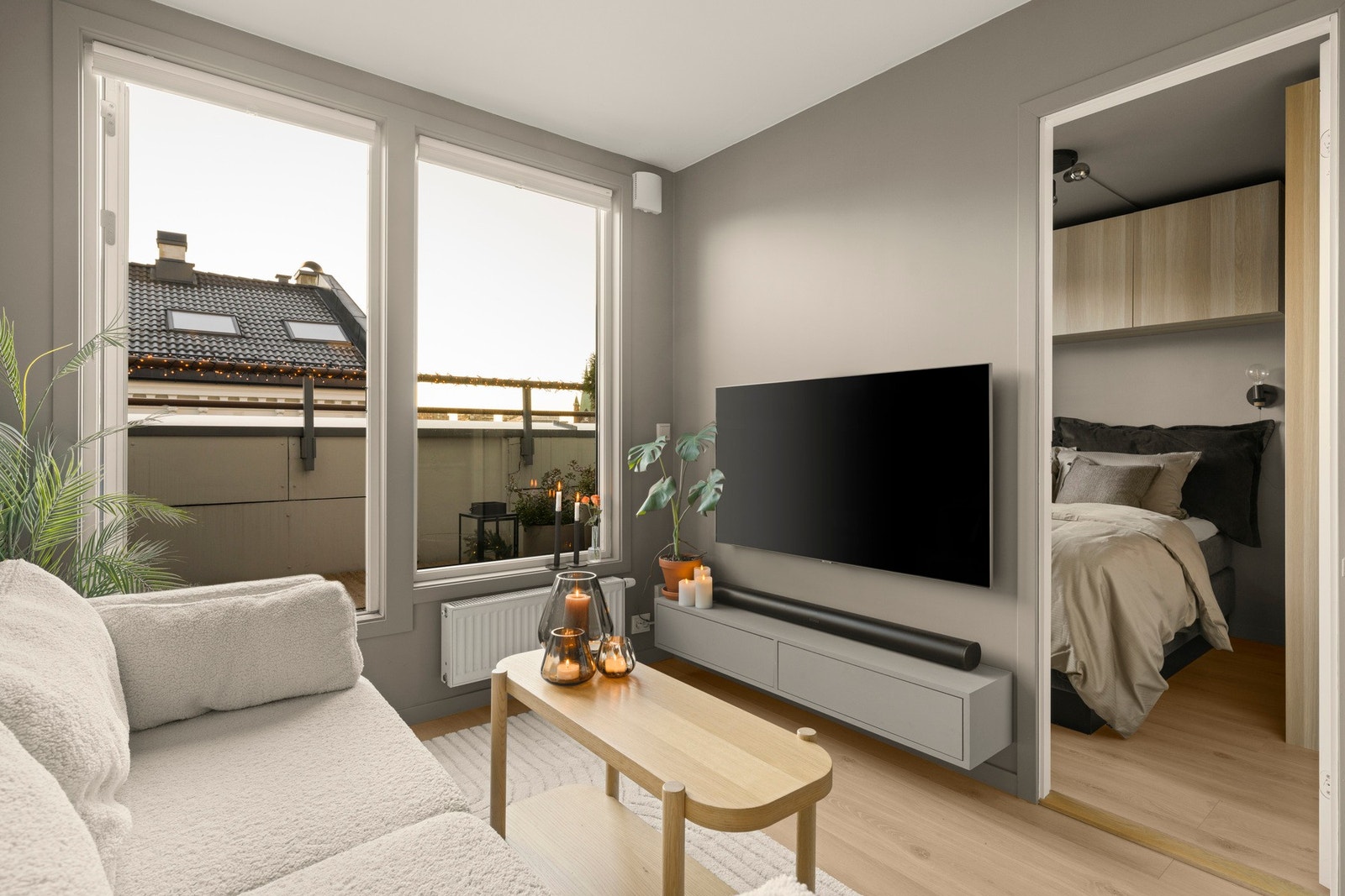 Herfra er det direkte utgang til balkongen. Galleribilde