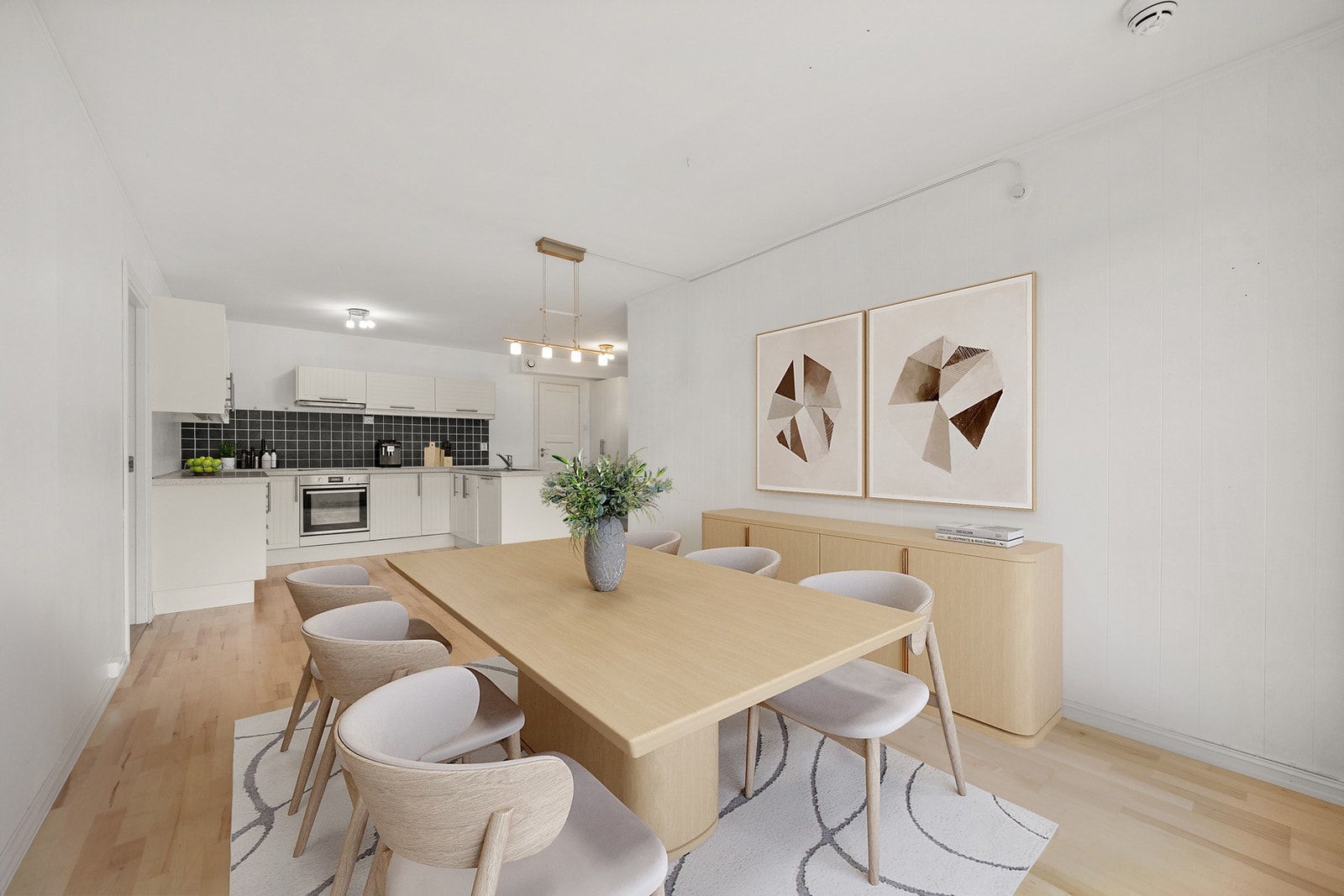 Digital styling av kjøkkenet. Galleribilde