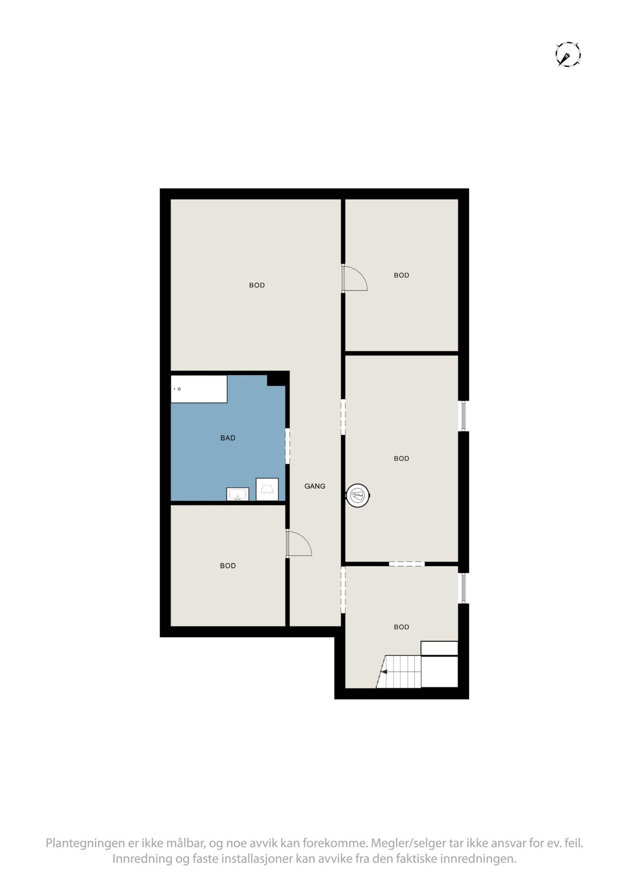 Plantegning kjeller. Galleribilde