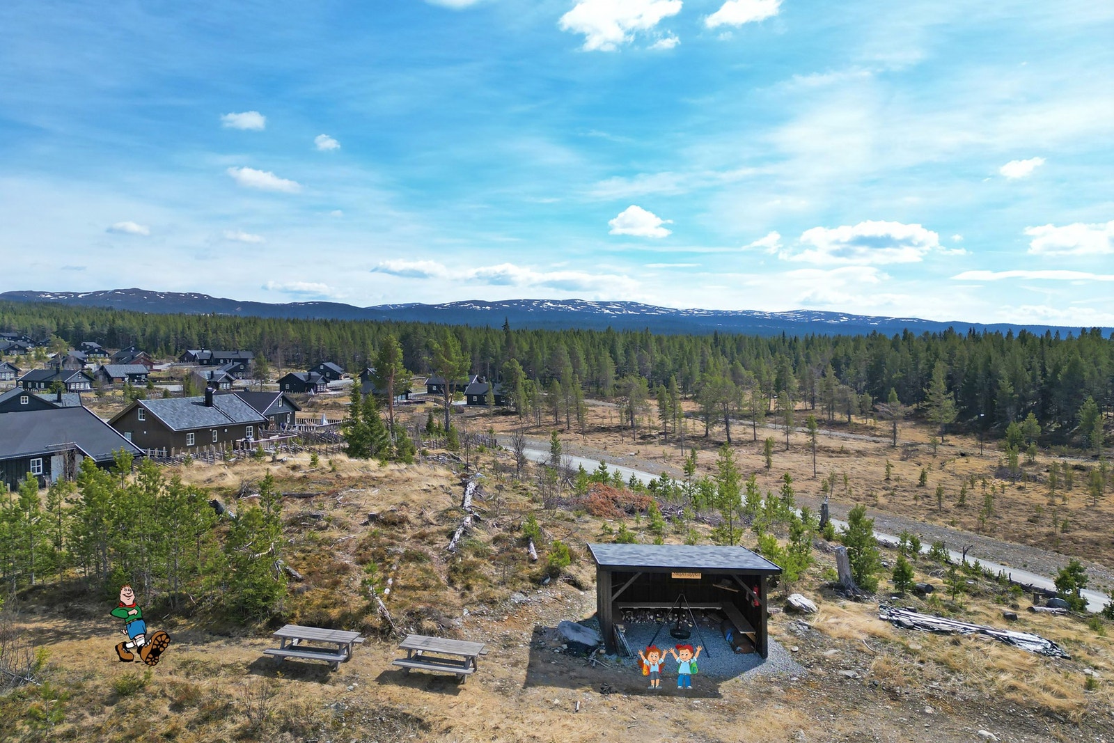 I området finnes det flere koselige grillplasser. Galleribilde