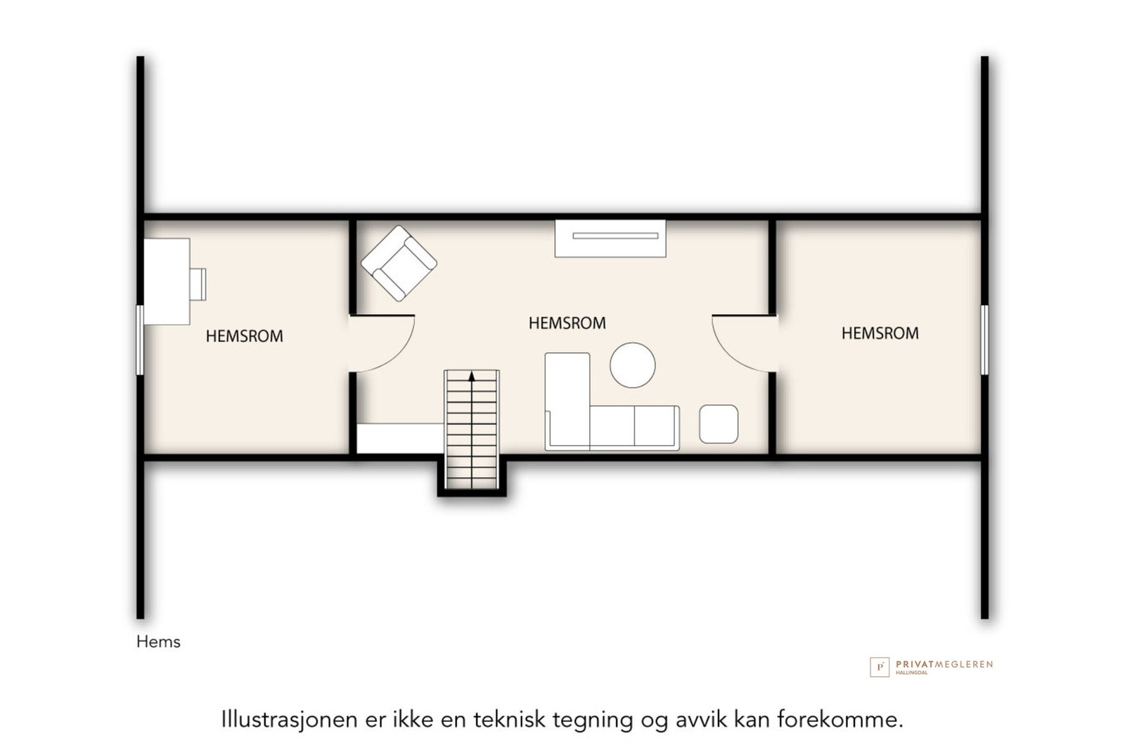 Plantegning av hemsen. Galleribilde