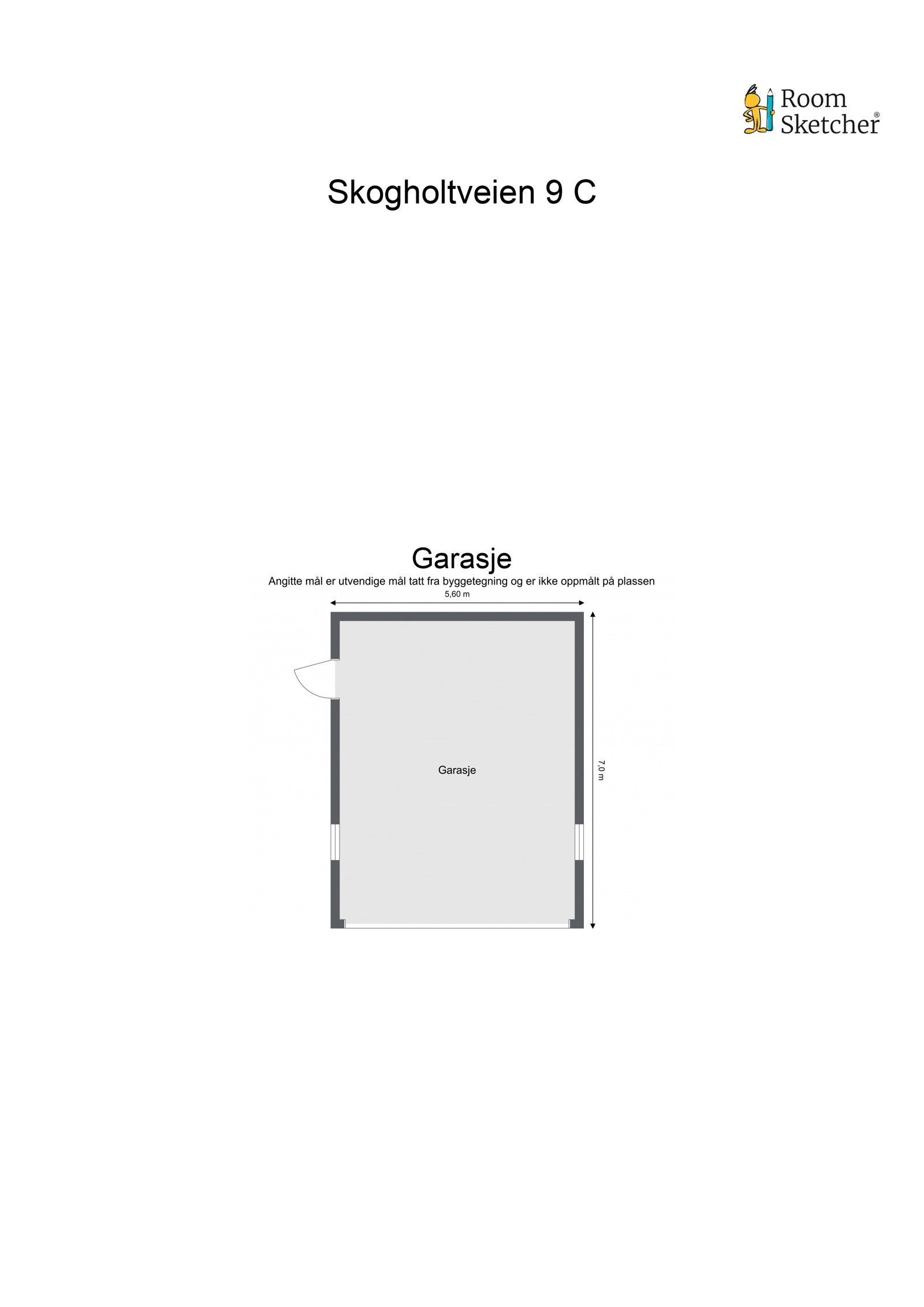 Skogholtveien 9 C - frittstående dobbeltgarasje. Galleribilde