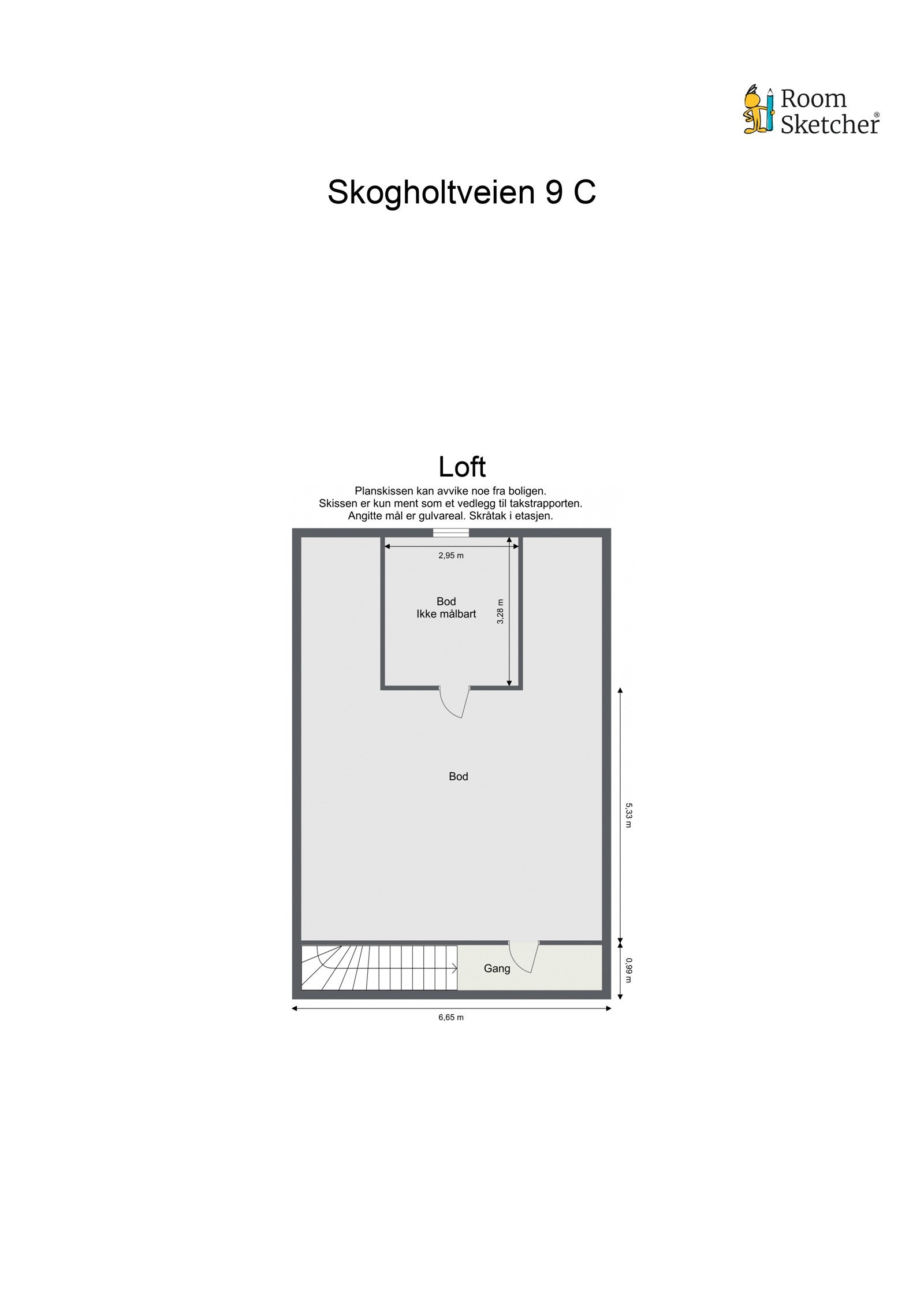 Skogholtveien 9 C - Loft revidert Galleribilde