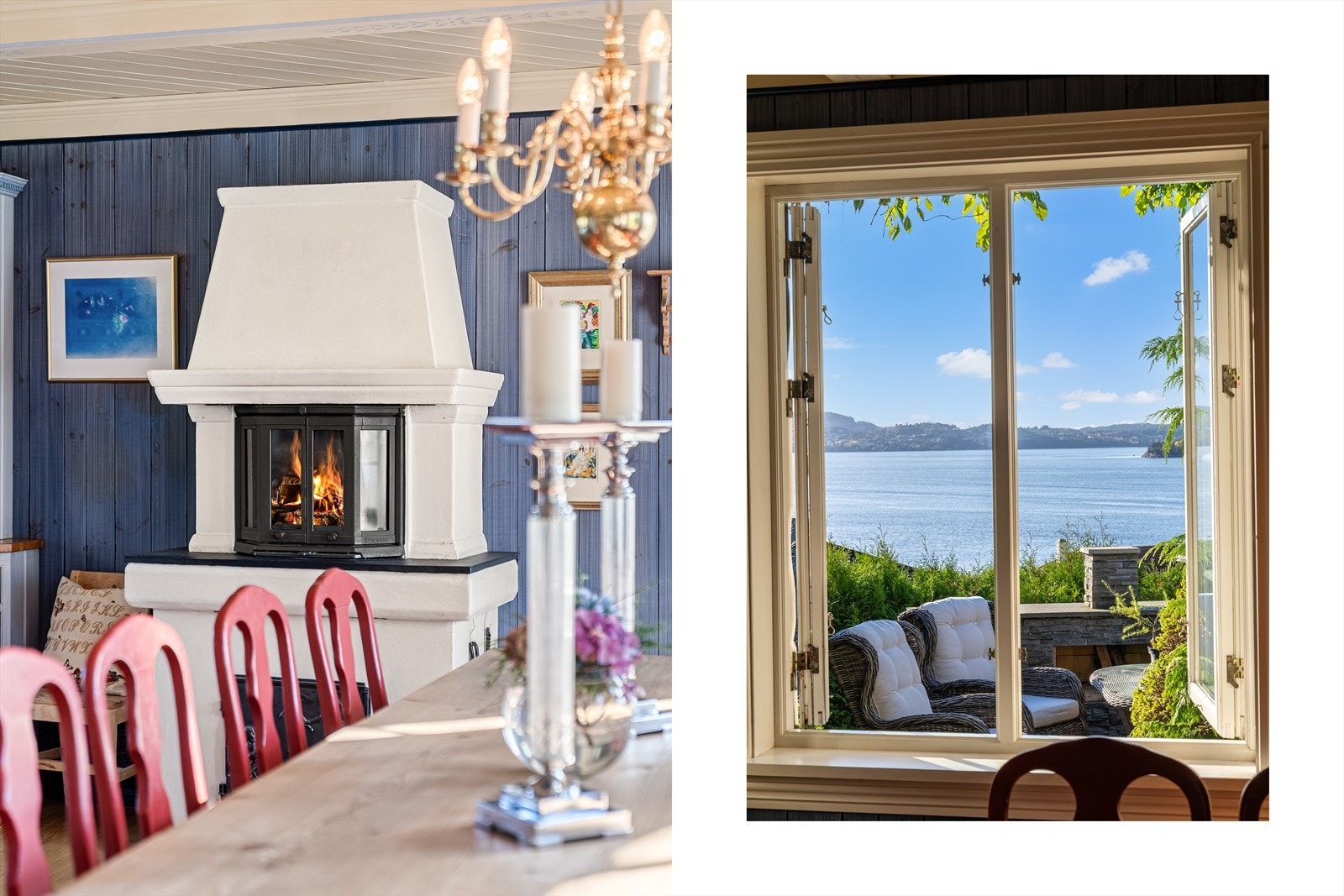 - Også fra kjøkkenet kan den vakre utsikten nytes - Galleribilde