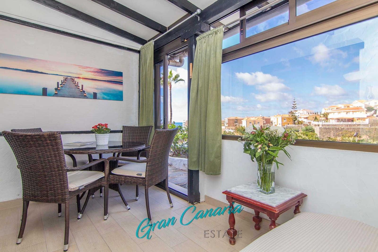 Innglasset terrasse Galleribilde