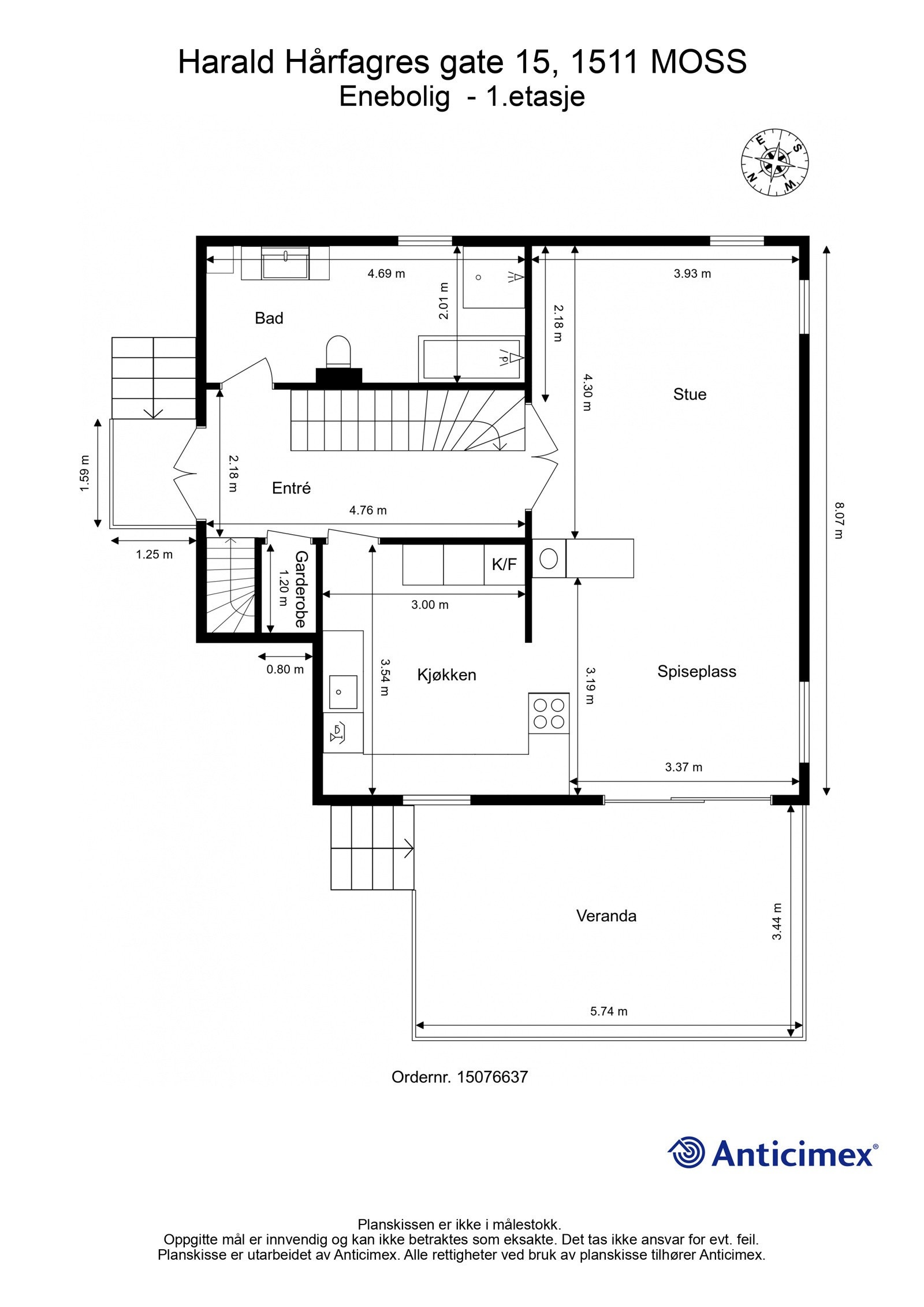 Plantegning - 1.etasje Galleribilde