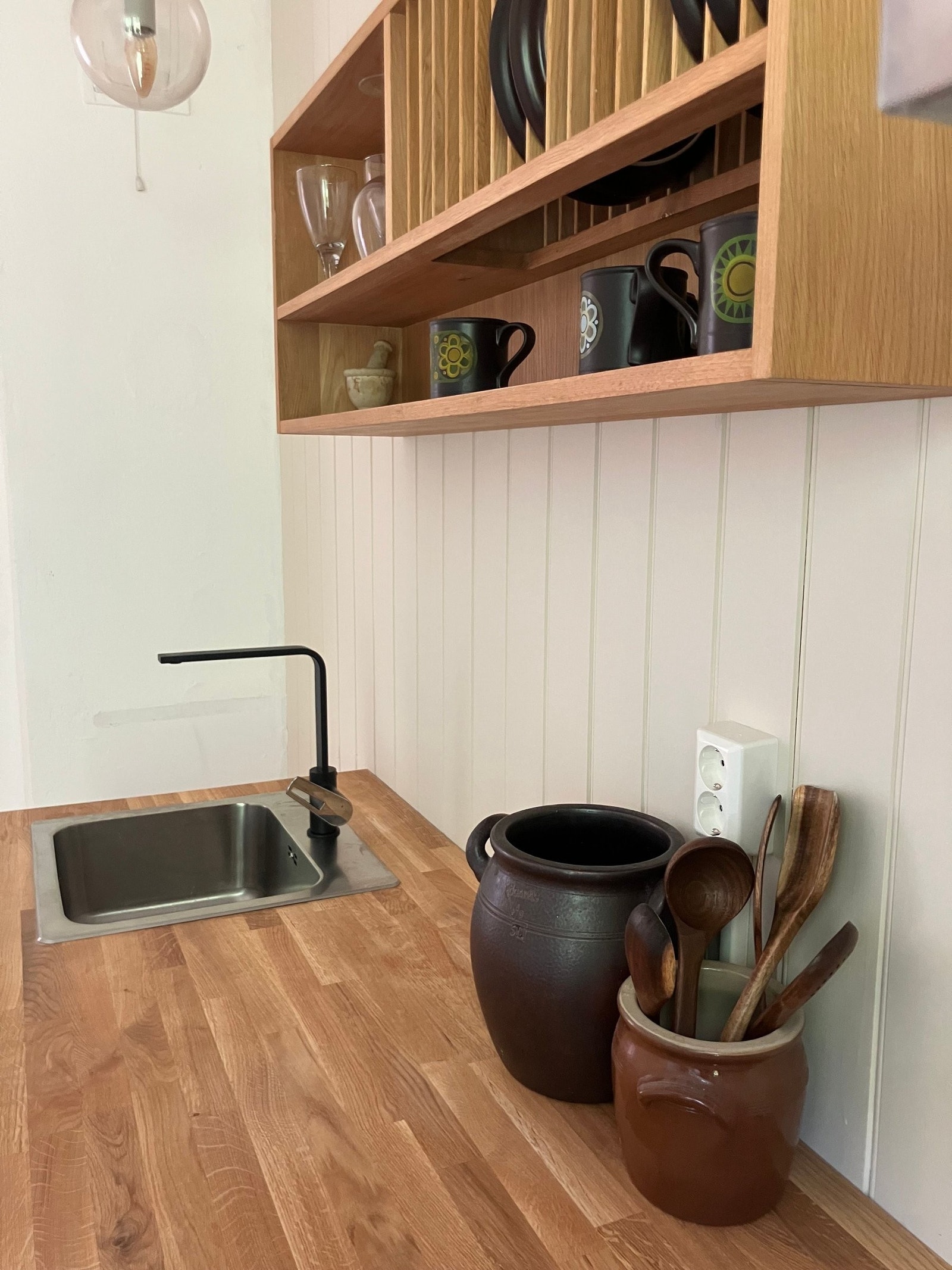 Heltre eik benkeplate Galleribilde