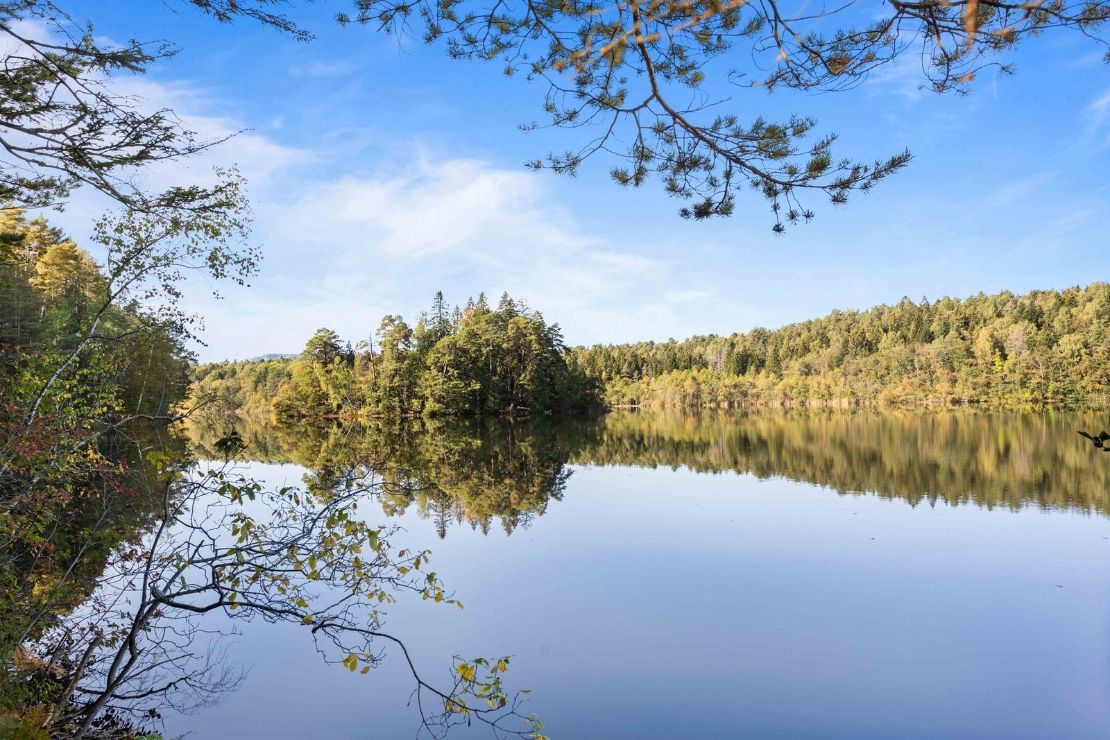 Naturreservatet midt på øya er et stykke unikt og vernet landskap, med Nesøytjernet i sentrum. Galleribilde