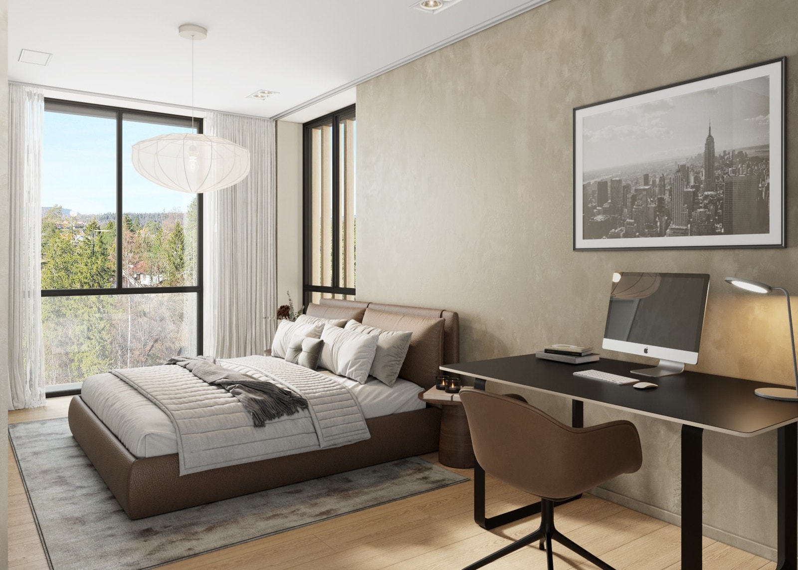 Bilde viser interiør fra annen enhet i prosjektet. Kun ment som illustrasjon. Galleribilde