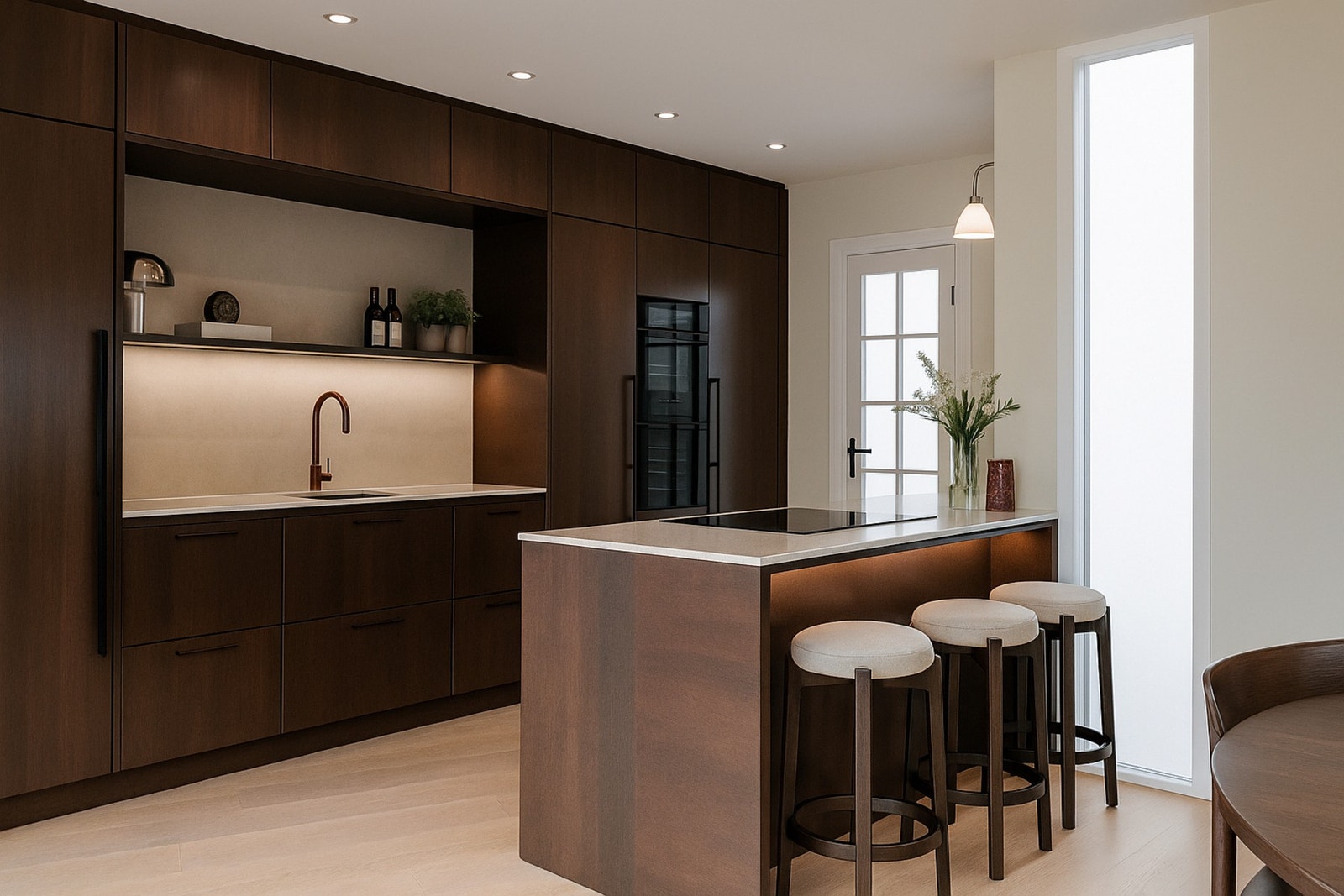 Illustrasjonsfoto av kjøkkenet. Galleribilde