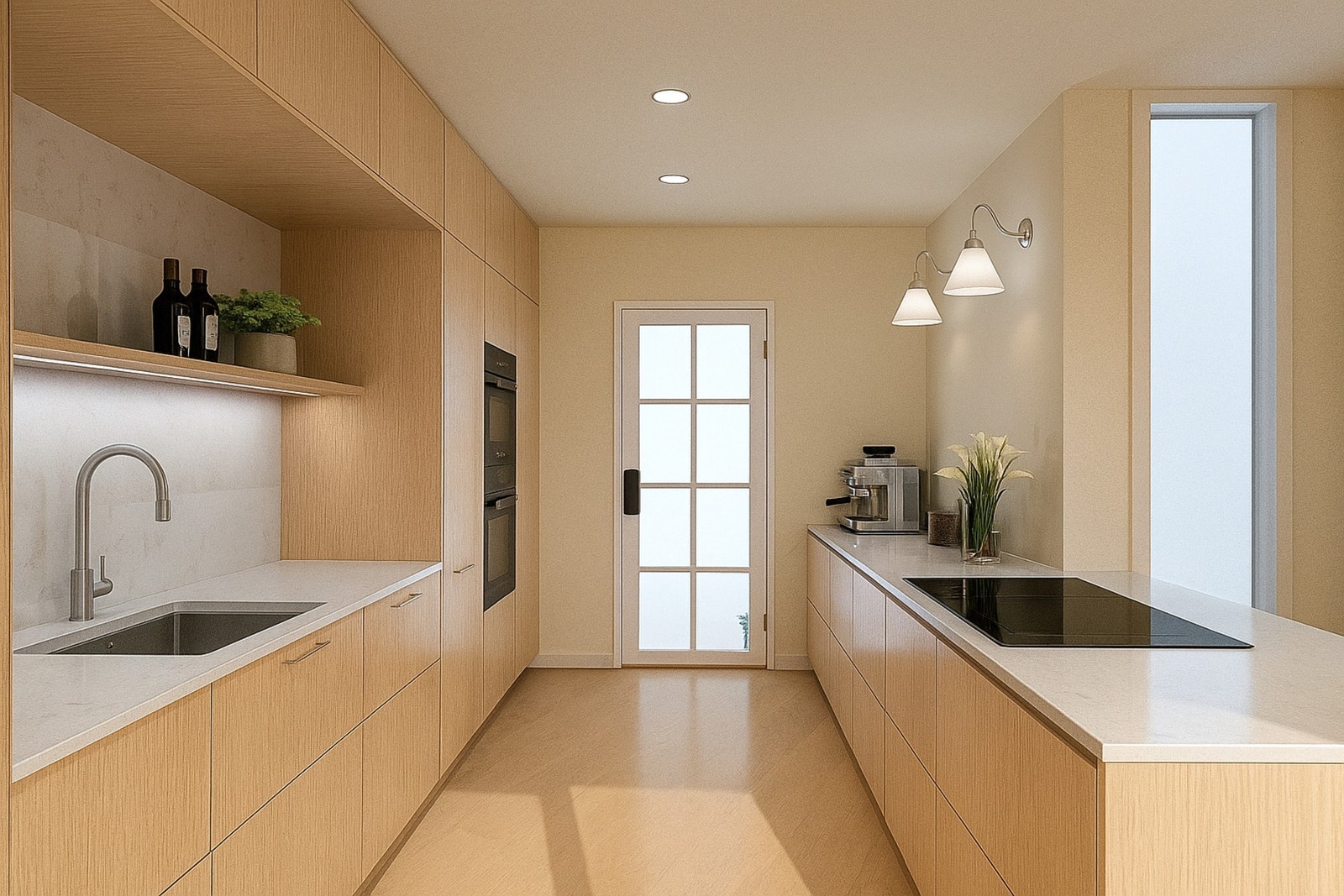 Illustrasjonsfoto av kjøkkenet. Galleribilde