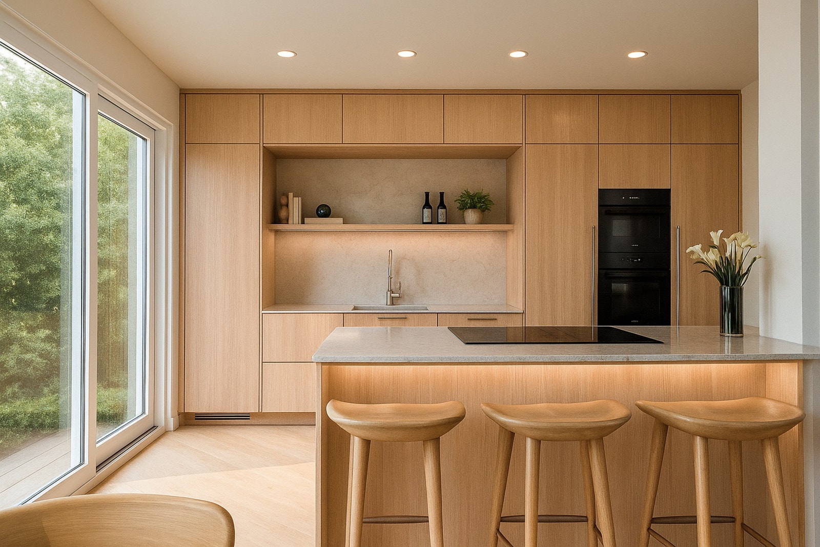 Illustrasjonsfoto av kjøkkenet. Galleribilde