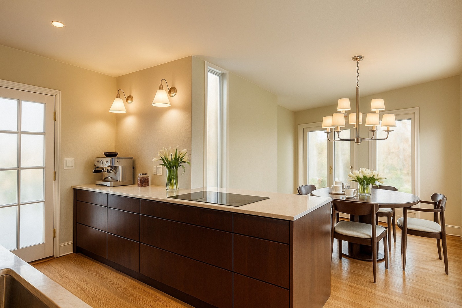 Illustrasjonsfoto av kjøkkenet. Galleribilde