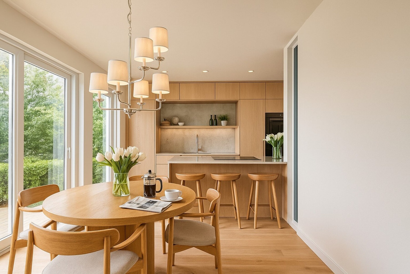 Illustrasjonsfoto av kjøkkenet. Galleribilde