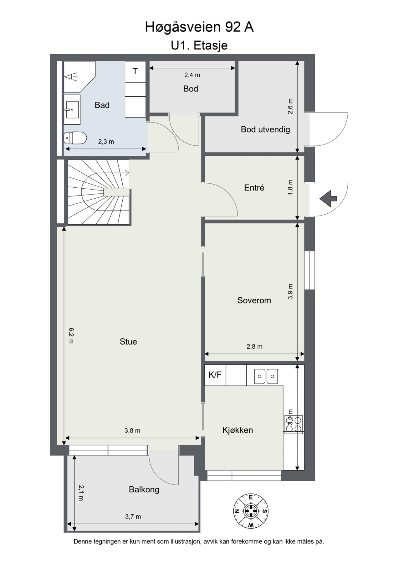 Plantegning overetasje Galleribilde