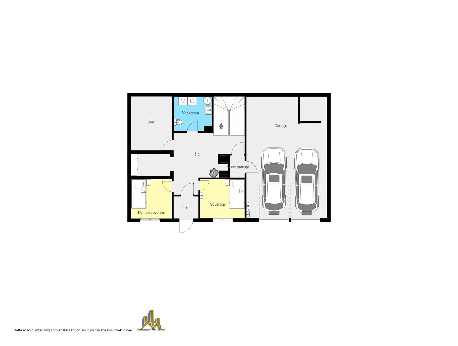 Plantegning underetasje. Galleribilde