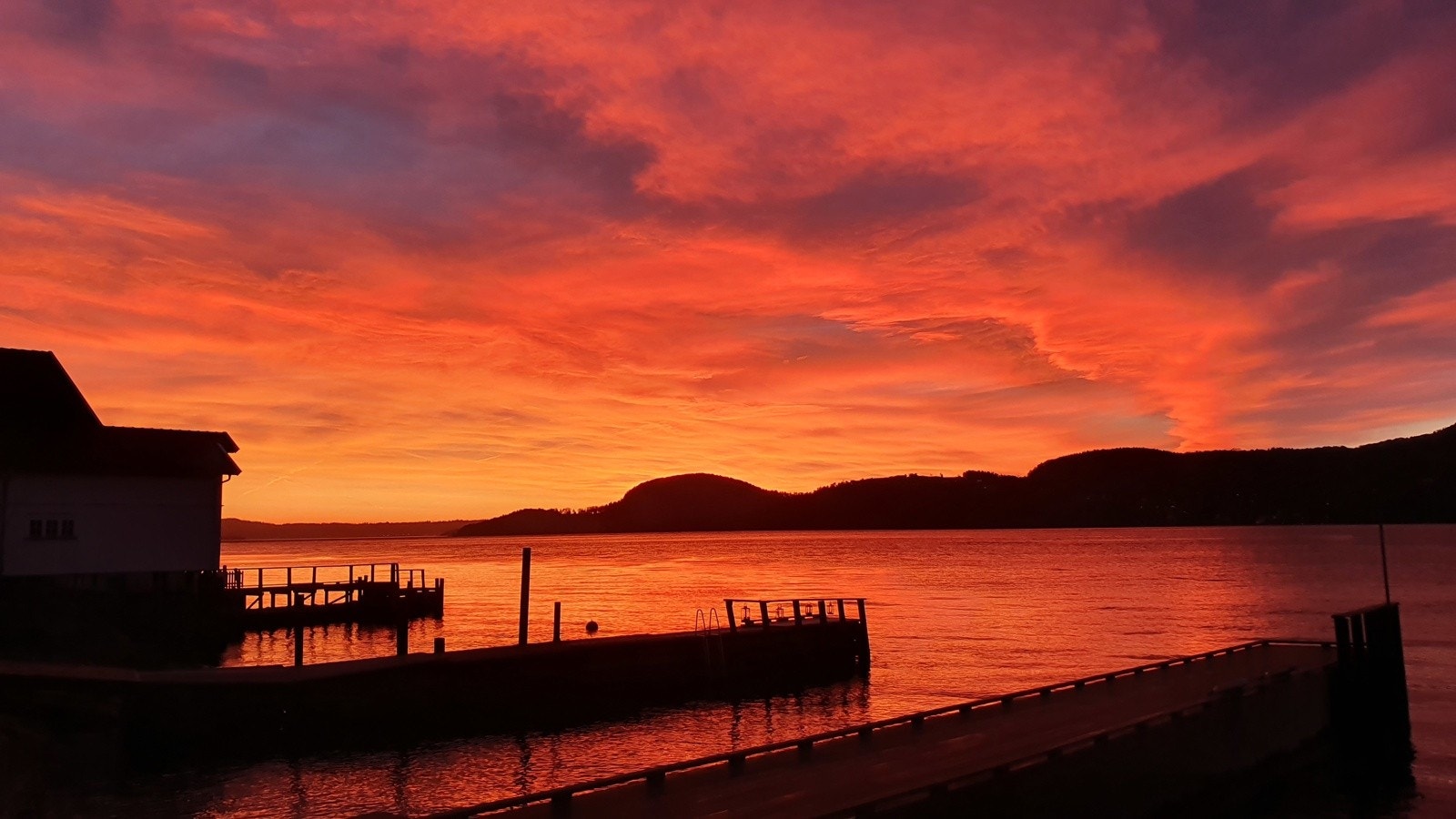Fantastisk lys og himmel Galleribilde