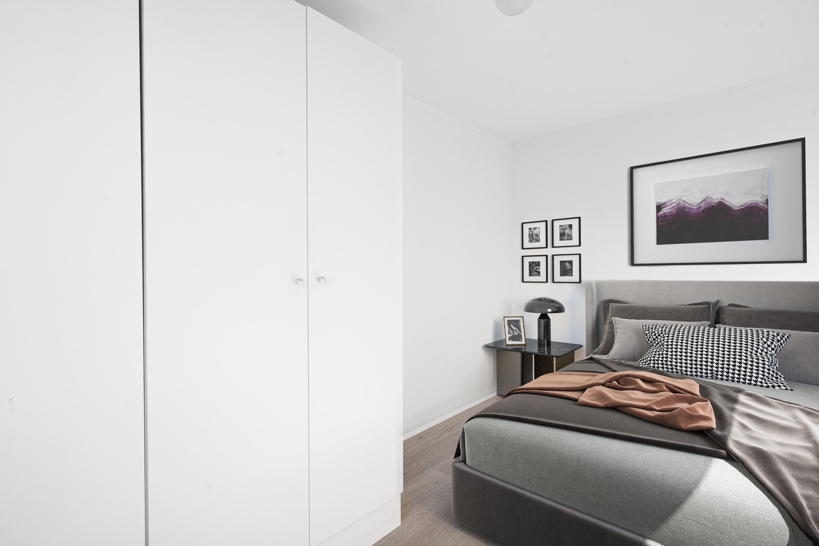 Soverom 2.etasje. Illustrasjonsfoto 3D-møblering, avvik kan forekomme.