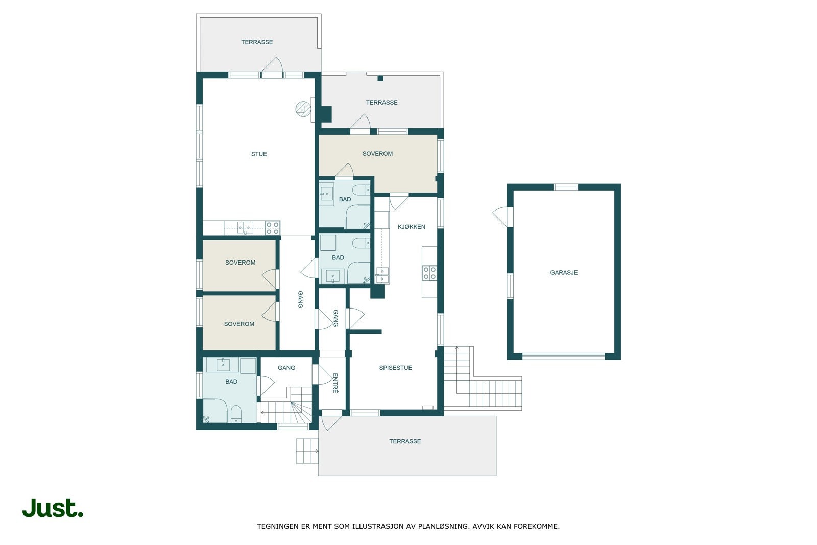 Planskisse 1. etasje.