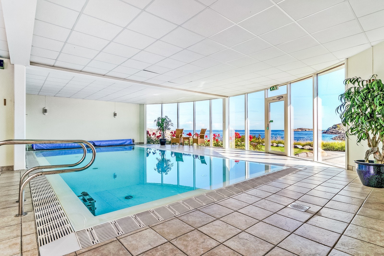 Sameiet har et felles velværeanlegg for beboerne med badstue, trimrom og svømmebasseng Galleribilde