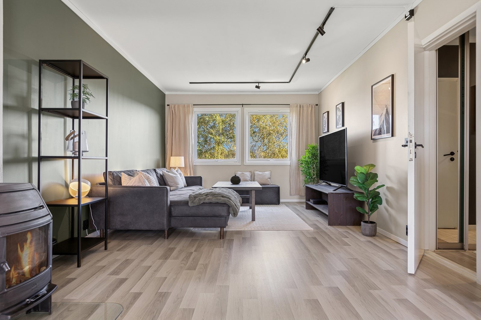 Det er mulighet for å etablere et soverom nr 3 på stuen. Galleribilde