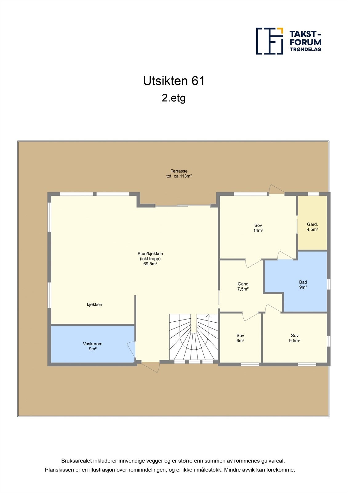 Plantegning 2.etasje Galleribilde
