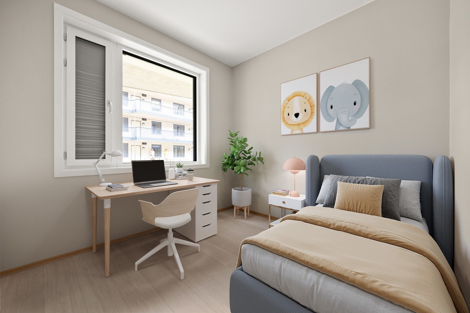 Soverom 2. Digital styling. Galleribilde