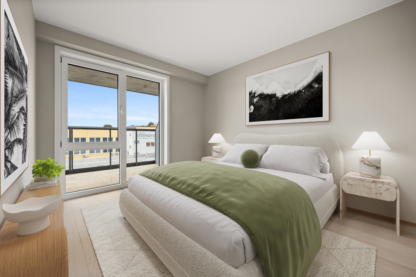 Hovedsoverom. Digital styling. Galleribilde