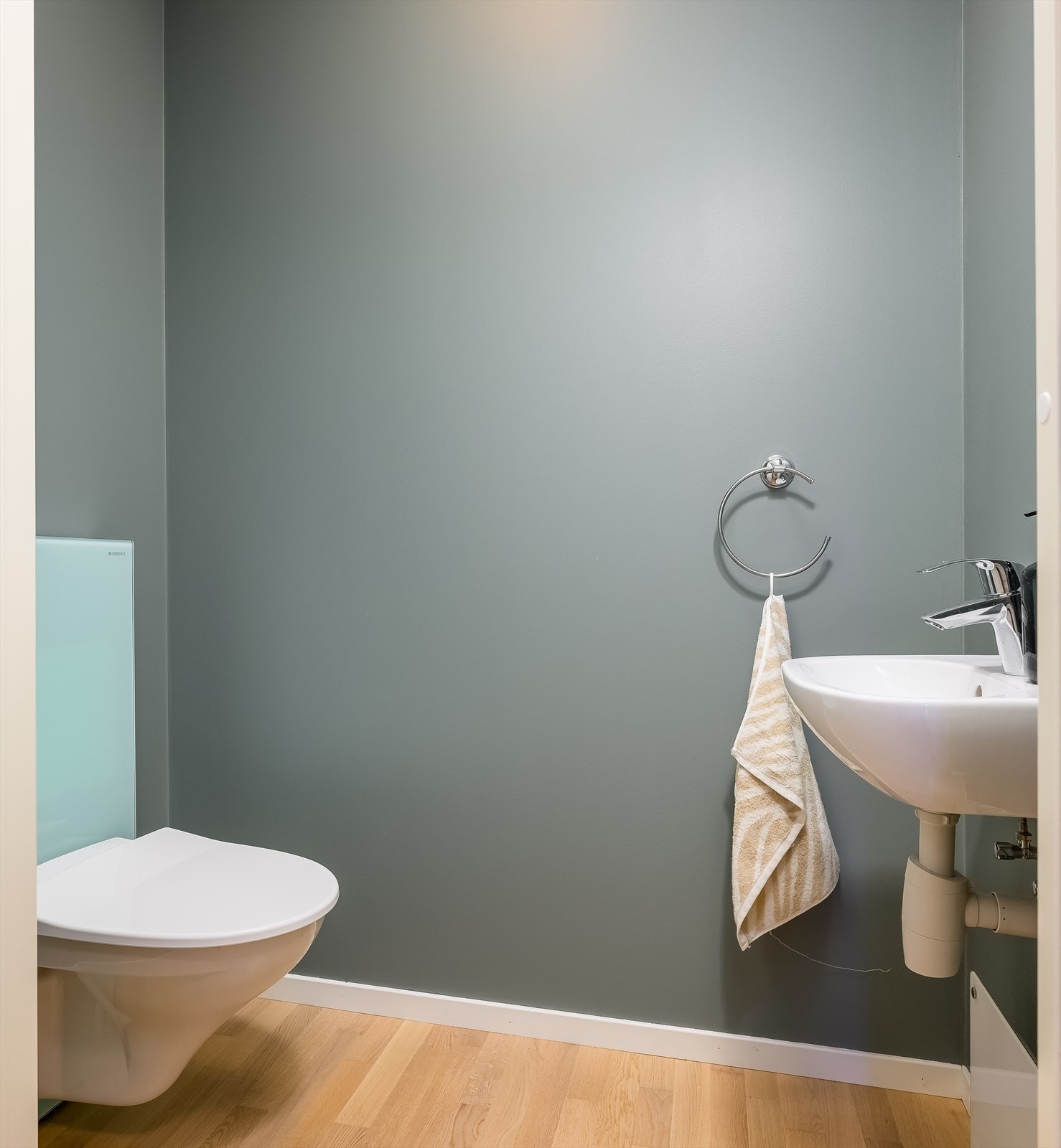 Tilliggende entreen finner man et praktisk gjestetoalett. Galleribilde