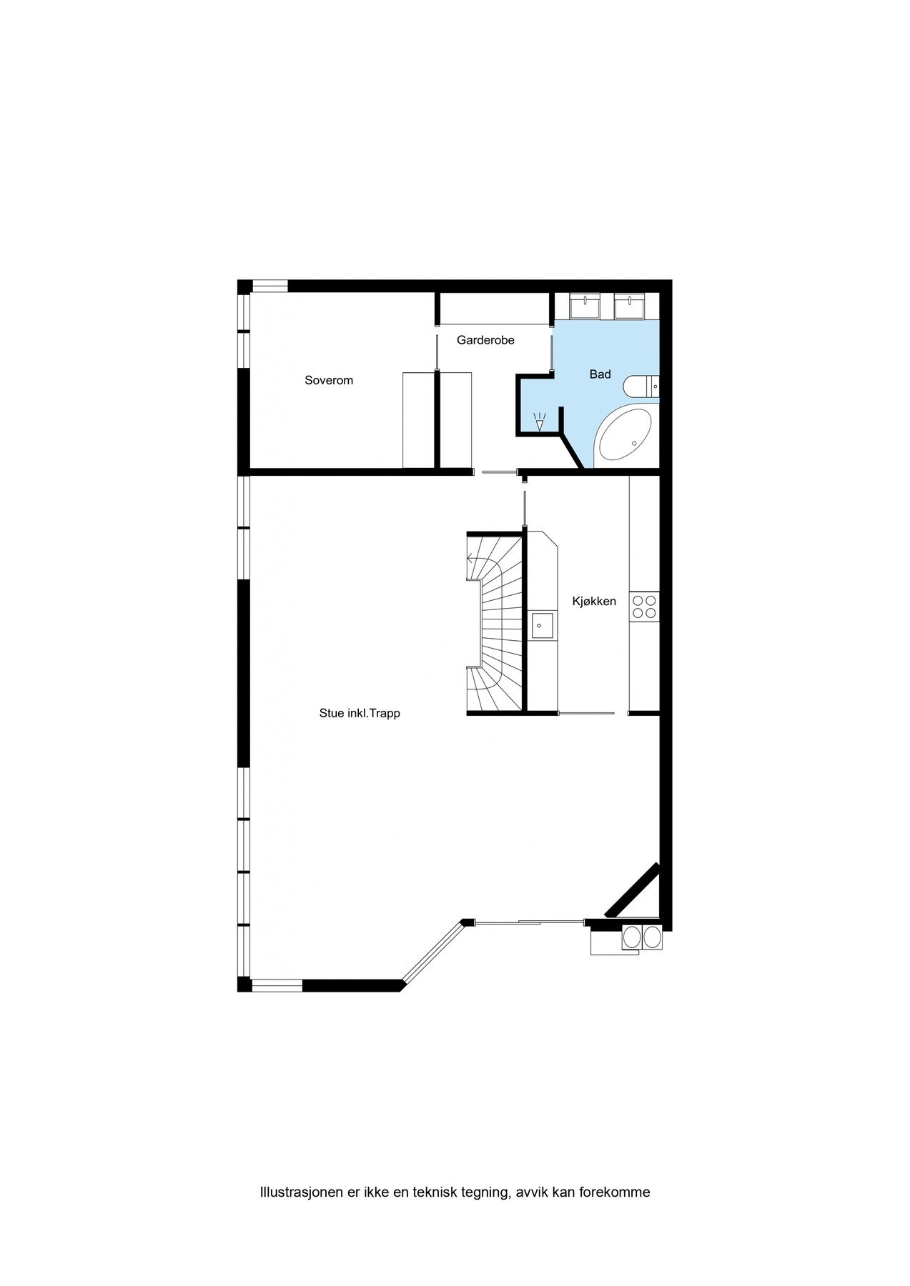 Plantegning - 1.etasje Galleribilde