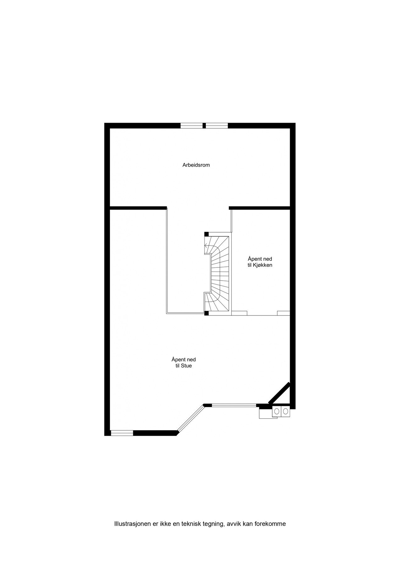 Plantegning - Hems etasje Galleribilde
