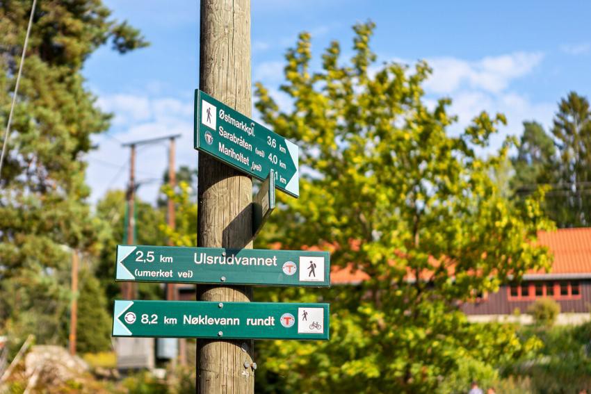 I nærområdet finnes det mange fine turstier for både korte og lange utflukter Galleribilde