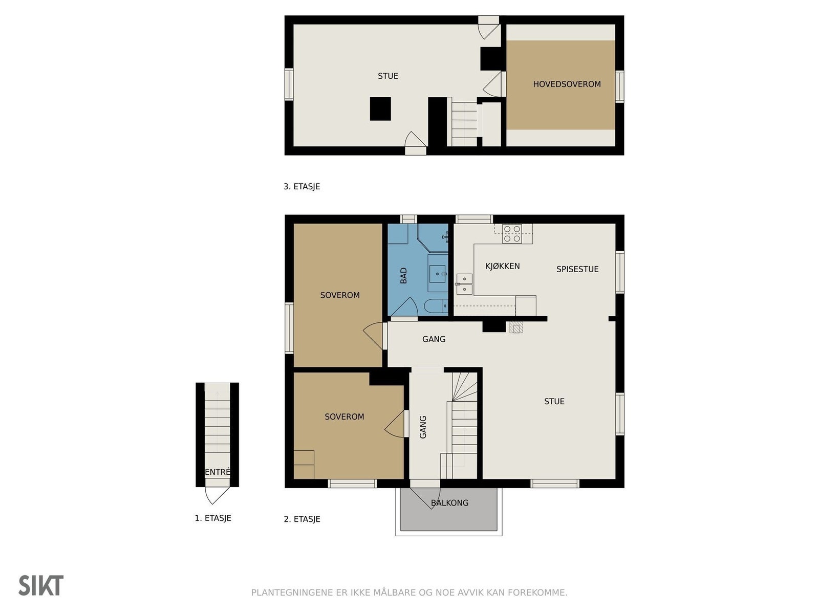 2 etg. og loft planskisse Galleribilde
