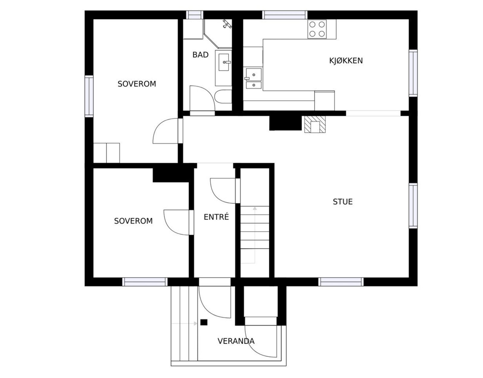 1 etg planskisse Galleribilde