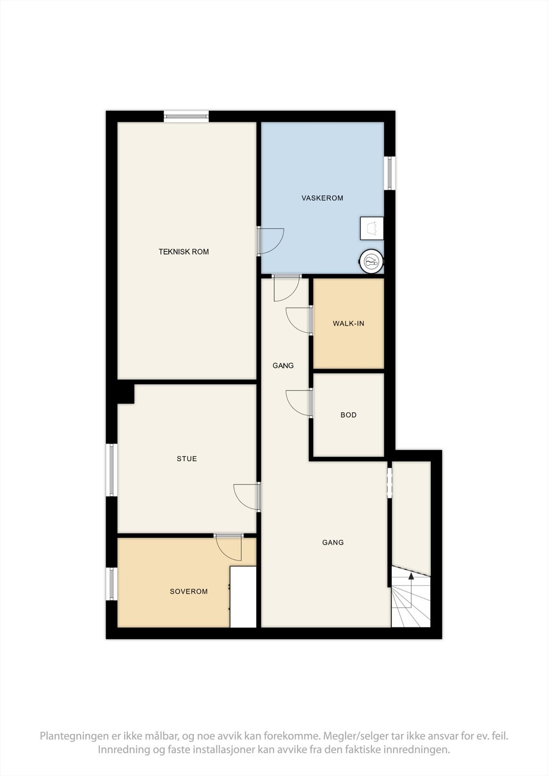 Plantegning kjeller. Galleribilde