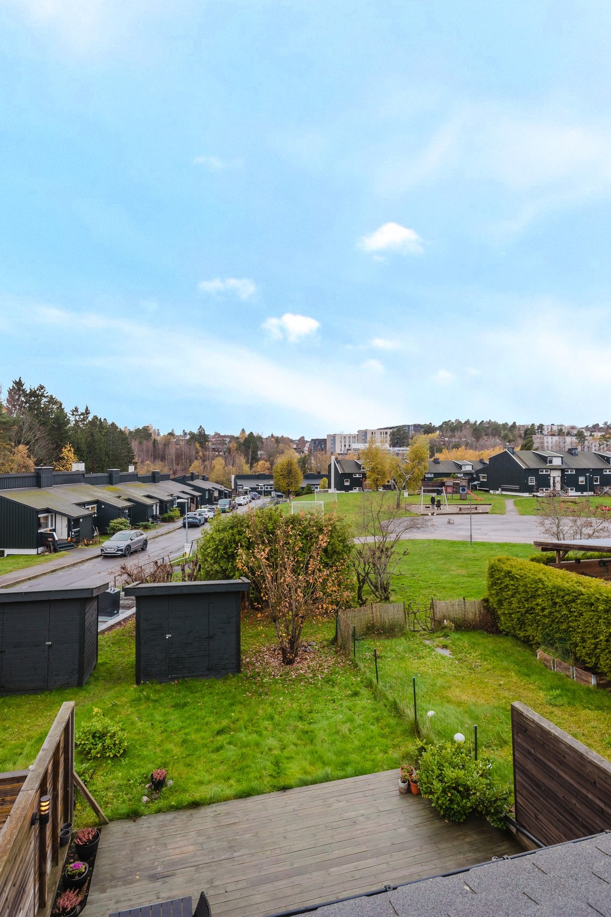 Hyggelig utsyn fra altanen. Galleribilde