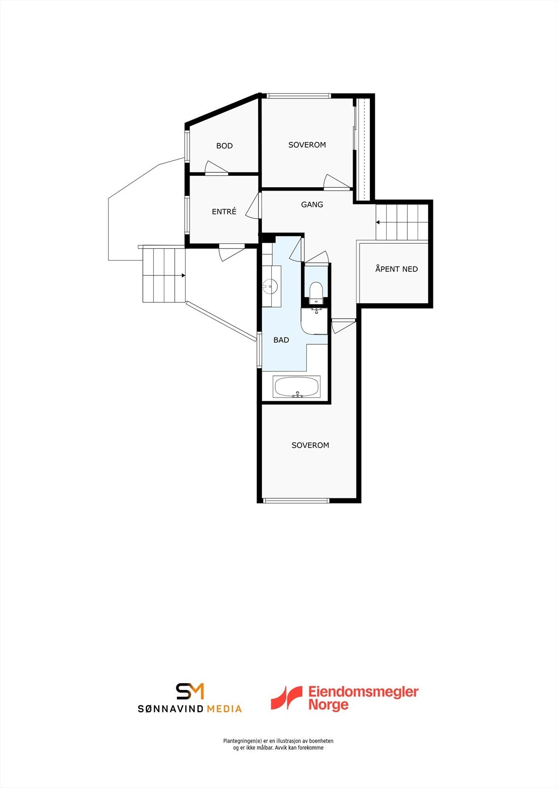 Plantegning 2.etg Galleribilde