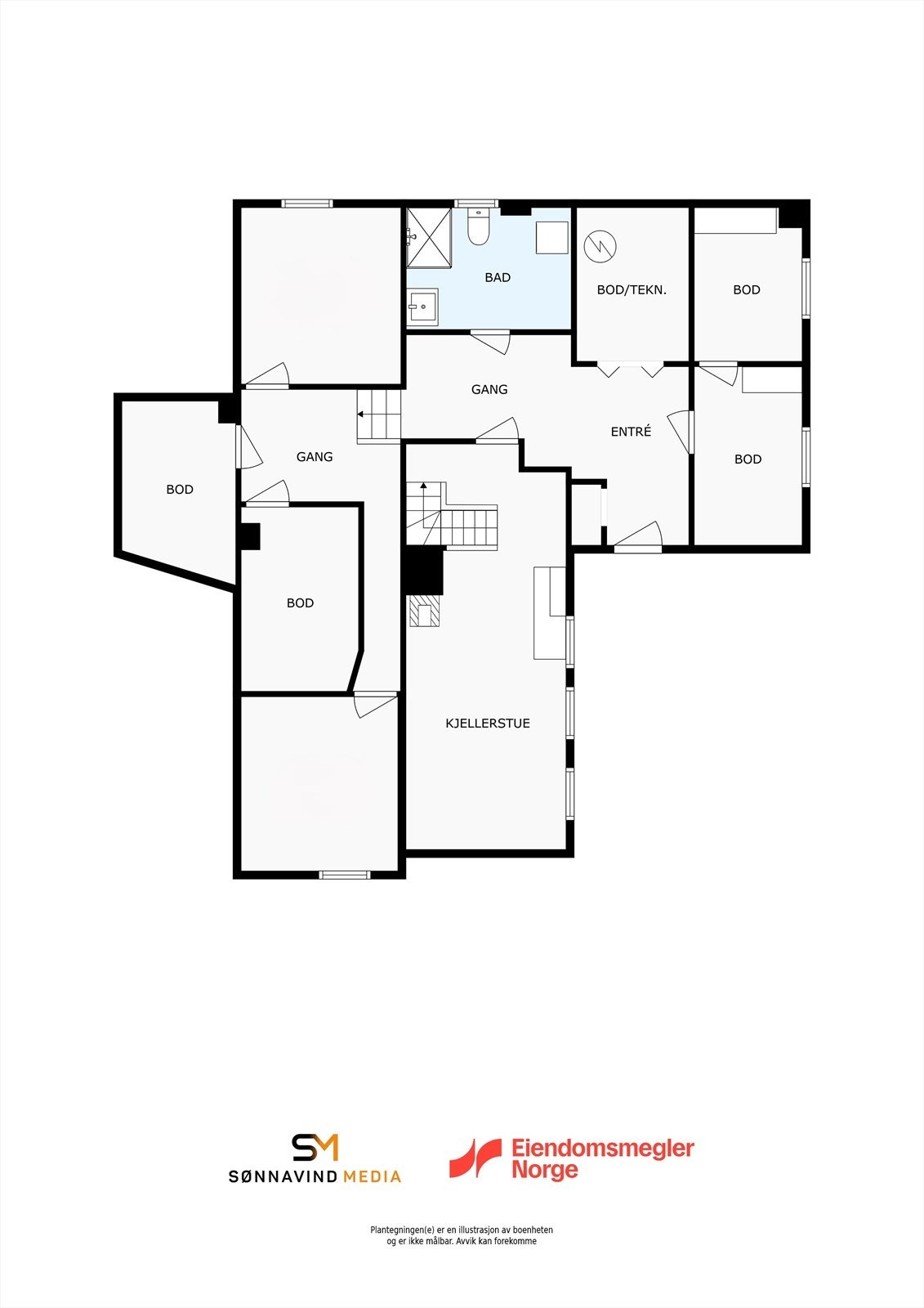 Plantegning u.etg Galleribilde