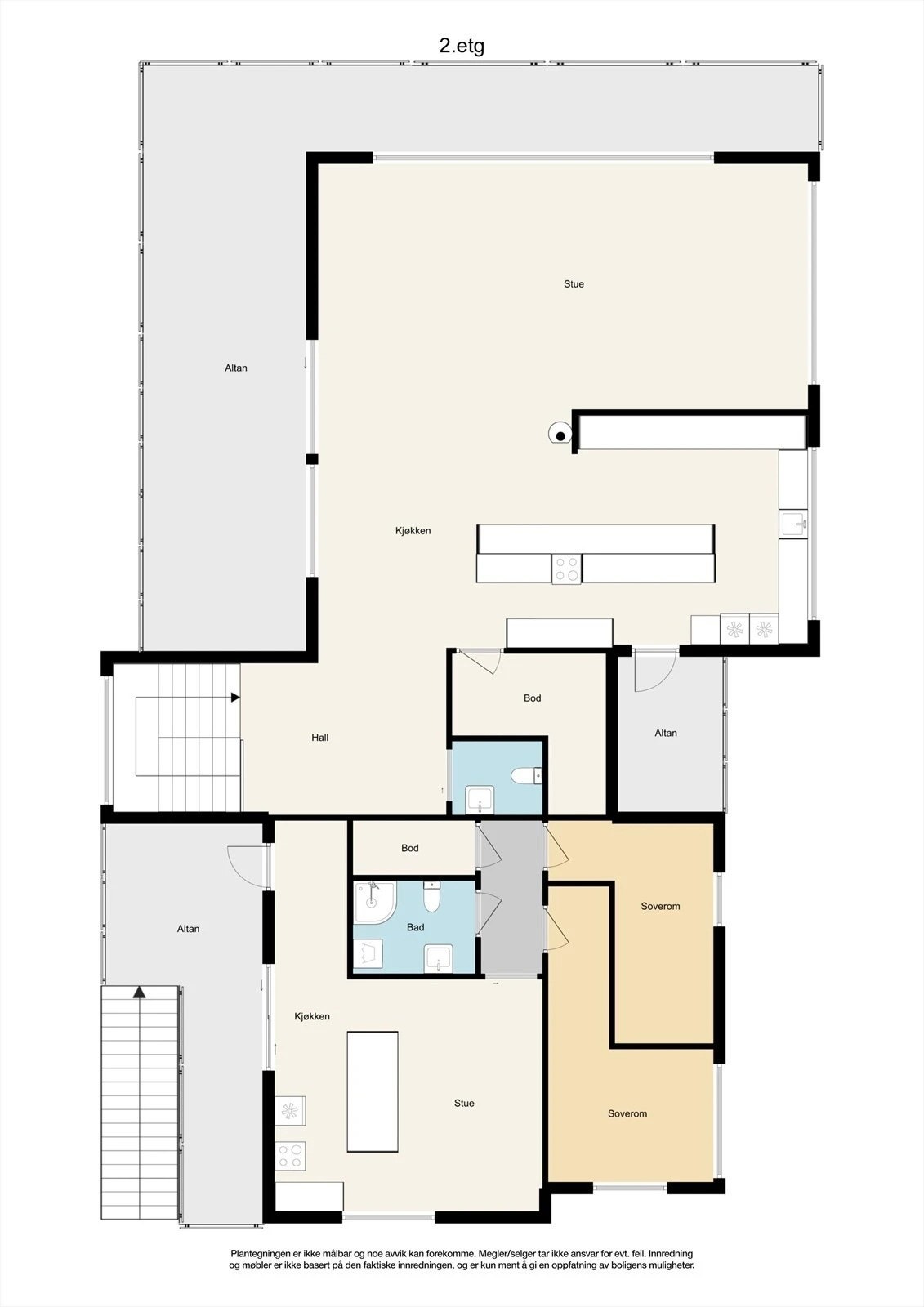 Plantegning 2. etasje Galleribilde