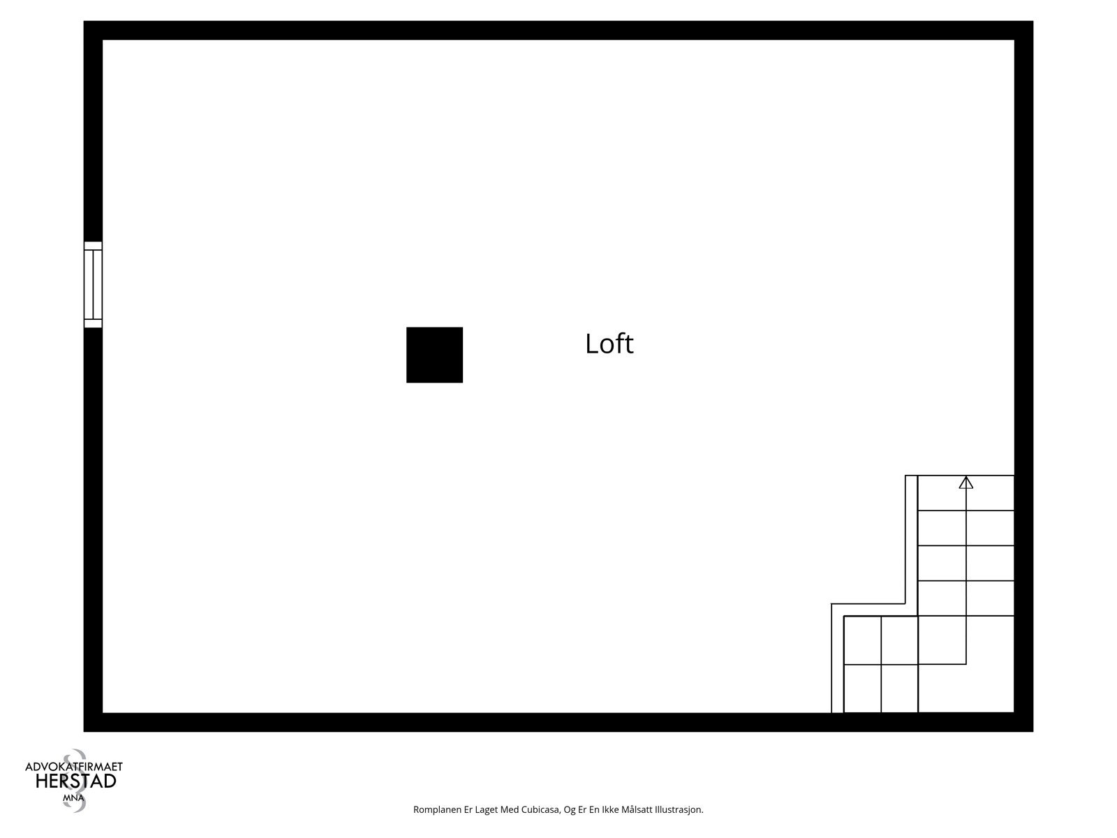 Plantegning loft - ikke målsatt illustrasjon Galleribilde