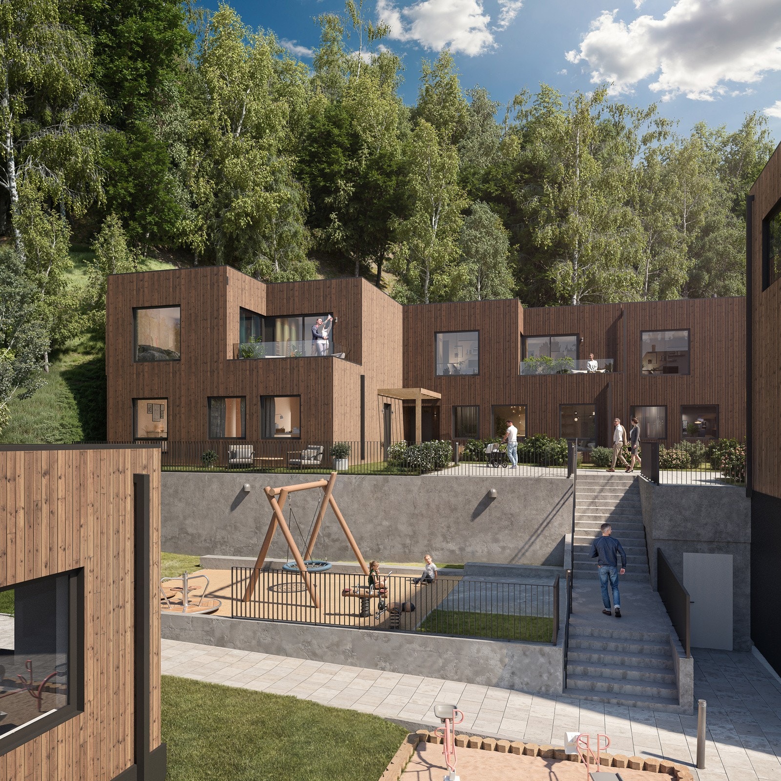 Boligen som selges vil ligge ytterst, inn mot skogen Galleribilde