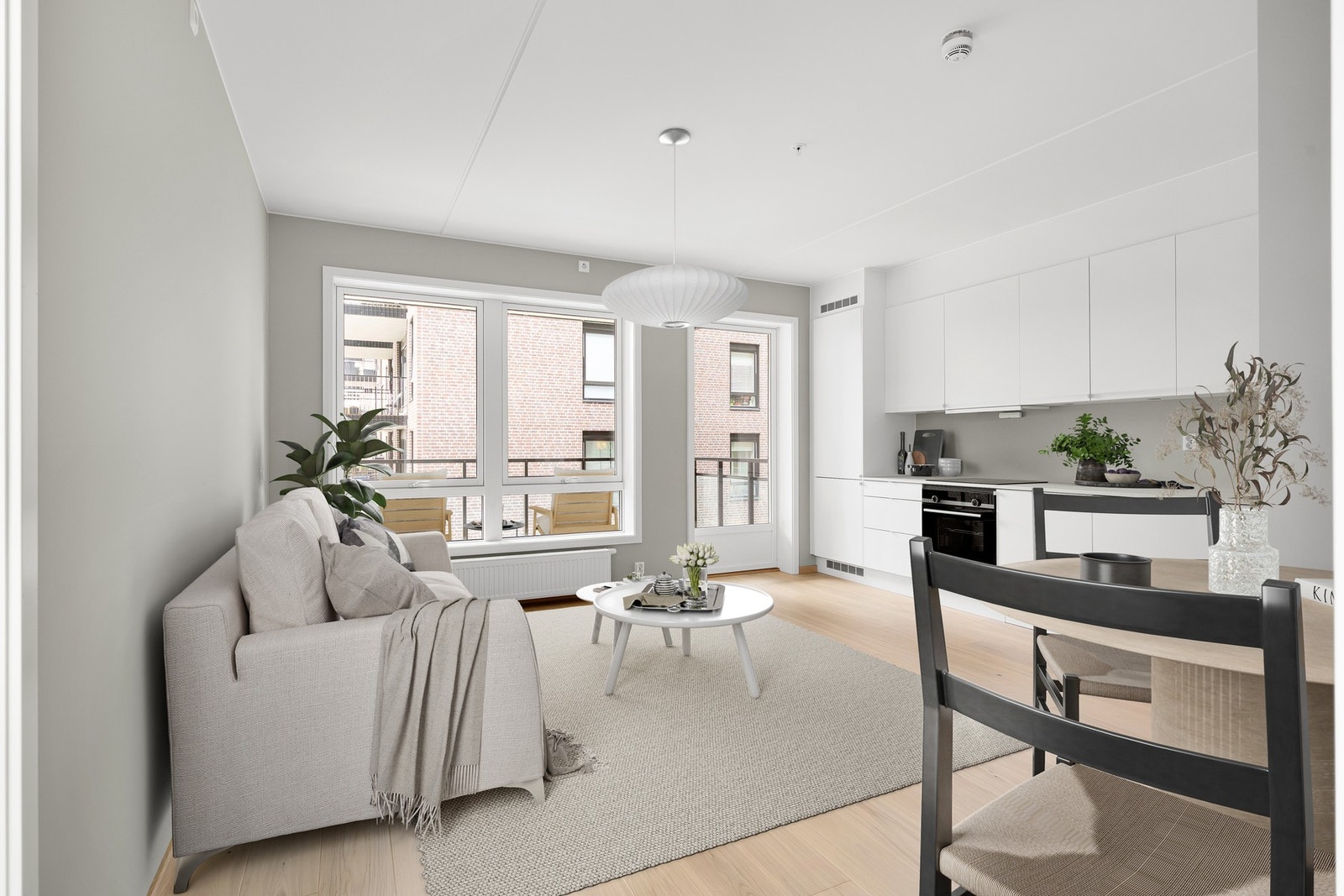 Leiligheten er nyoppført i 2025 (ubebodd) og fremstår med høy standard. Galleribilde