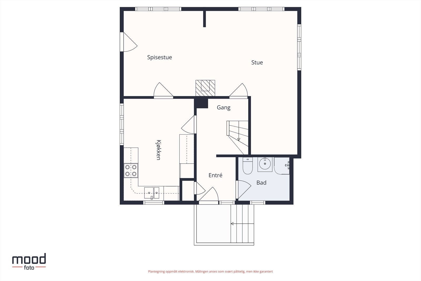 Plantegning hovedetasje. Galleribilde