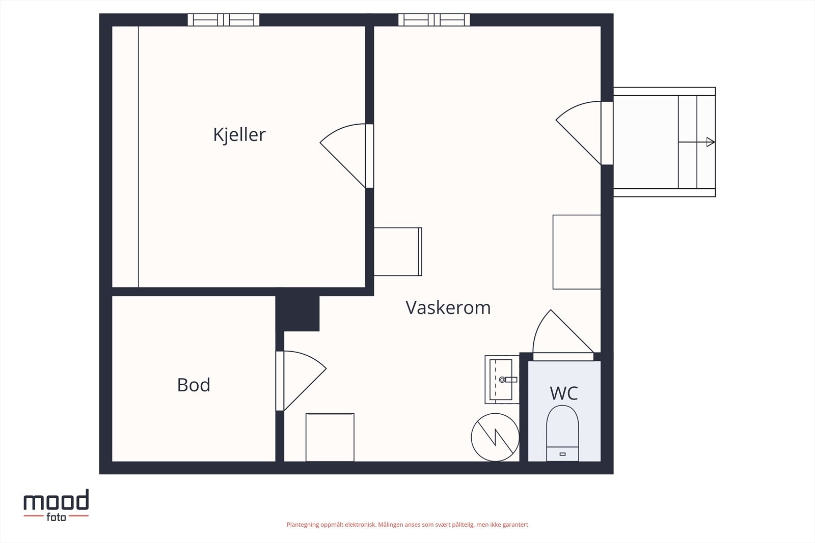 Plantegning kjeller. Galleribilde