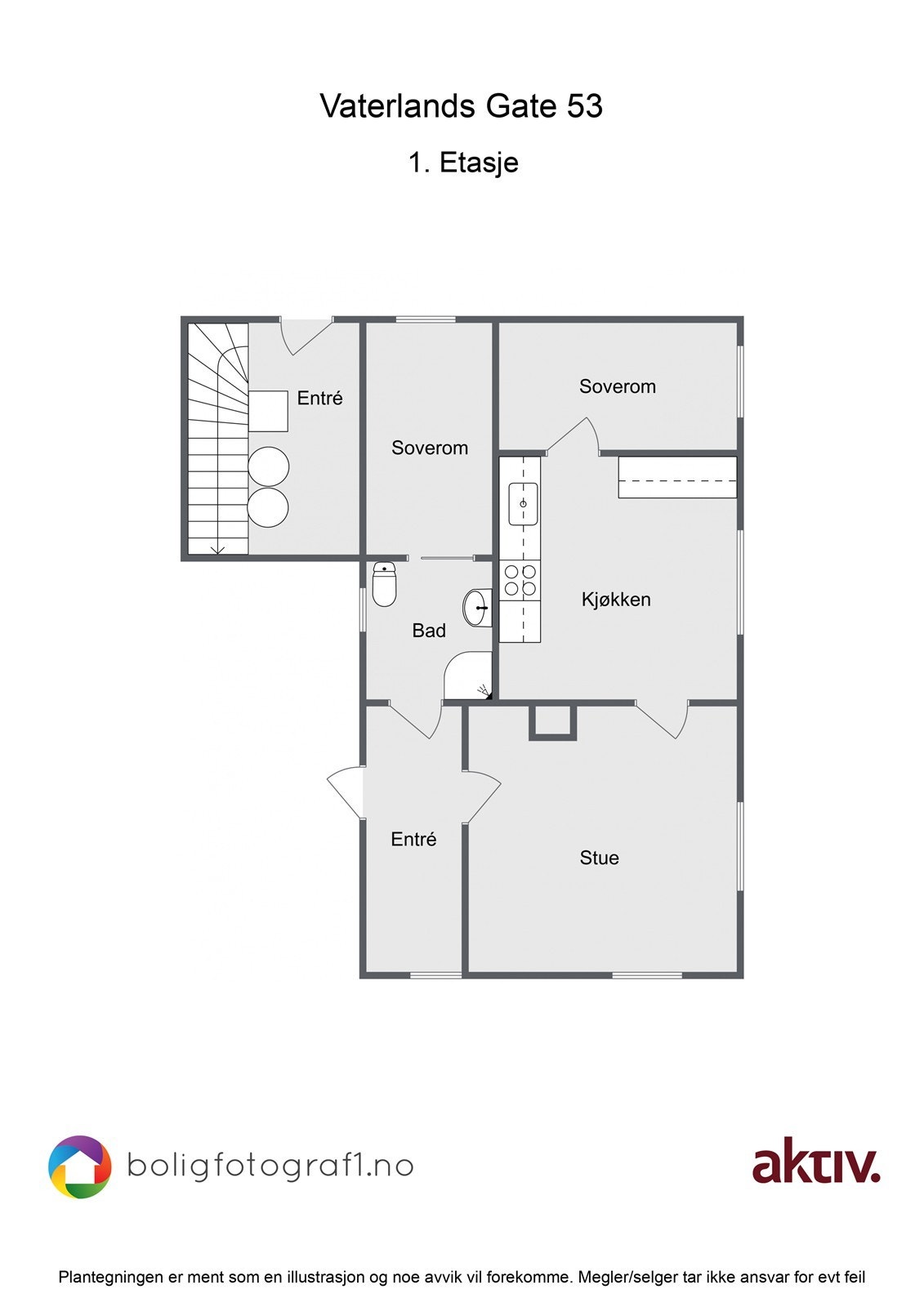 Plantegning, 1. etasje Galleribilde