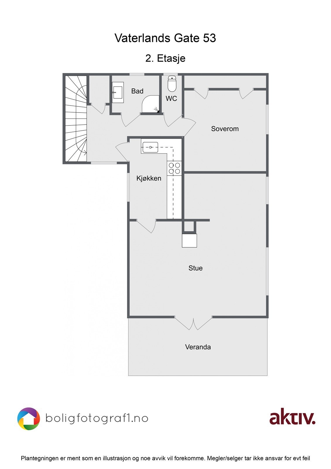 Plantegning, 2. etasje Galleribilde